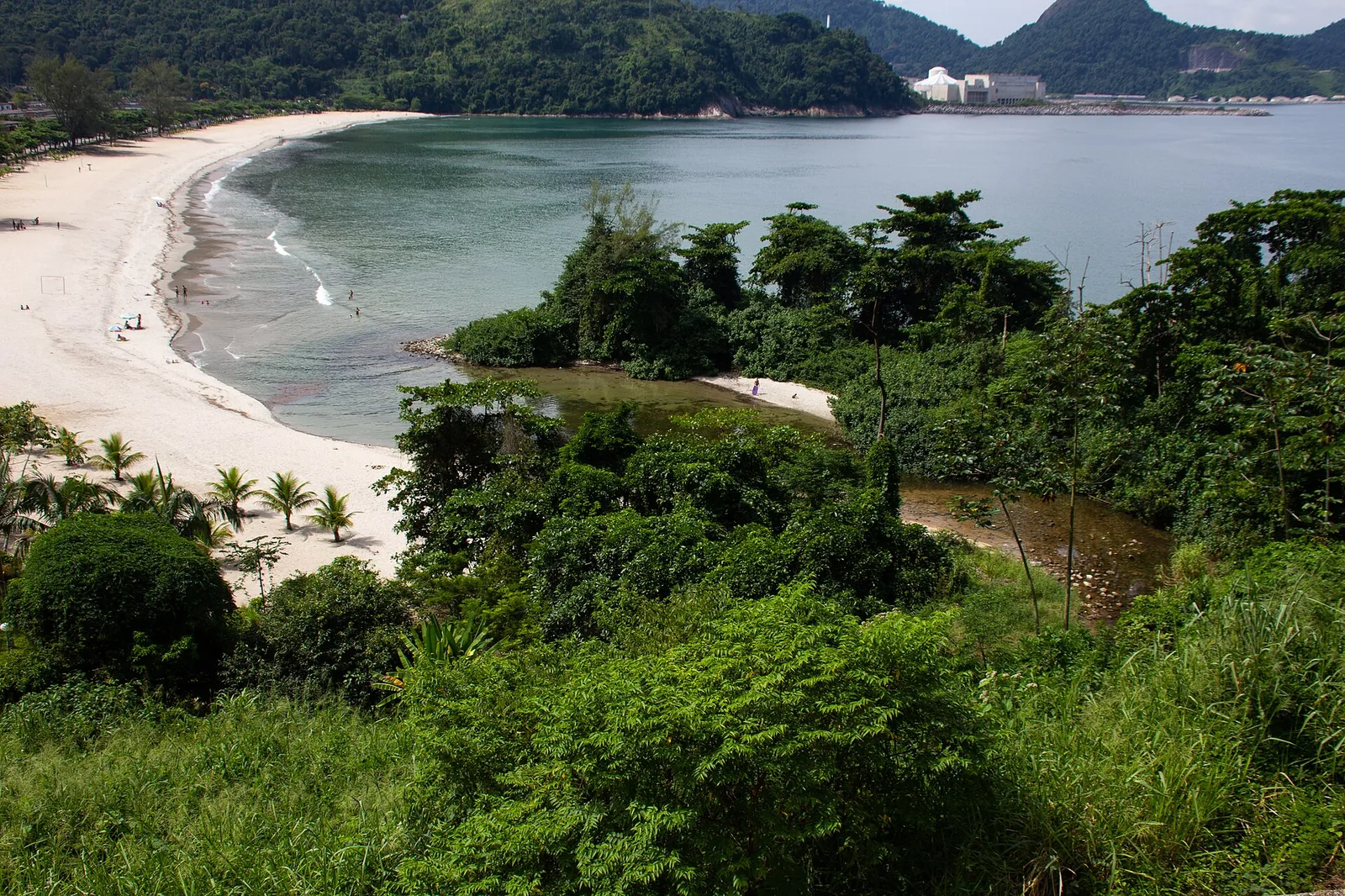 The forested coast around Paraty — Atlantic Forest meeting the sea, the landscape the caiçara have long stewarded.
